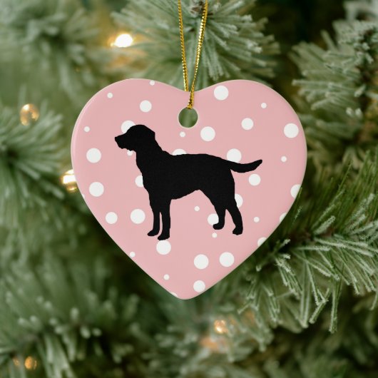 Hunde Malerei Silhouette Weihnachten Keramik Ornament (Baum)