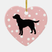 Hunde Malerei Silhouette Weihnachten Keramik Ornament (Vorne)