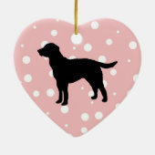 Hunde Malerei Silhouette Weihnachten Keramik Ornament (Hinten)