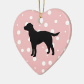 Hunde Malerei Silhouette Weihnachten Keramik Ornament (Links)