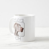Hunde Mama 2 Foto Einfach Modernes Minimalistisch Kaffeetasse (Vorderseite Links)