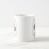 Hunde Mama 2 Foto Einfach Modernes Minimalistisch Kaffeetasse (Mittel)