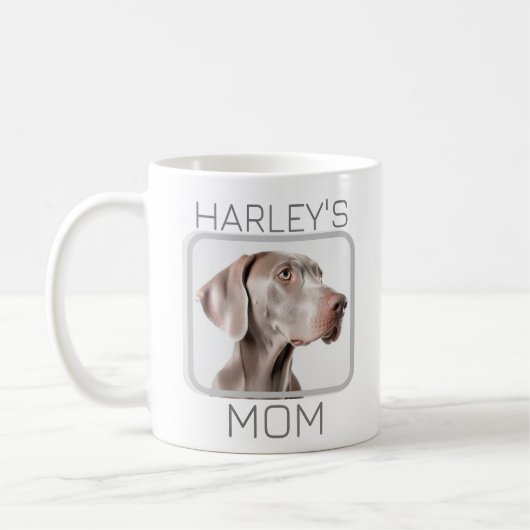 Hunde Mama 2 Foto Einfach Modernes Minimalistisch Kaffeetasse (Links)