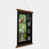 Hunde Mama 3 Foto Wandteppich Mit Holzrahmen (Gewinkelt)