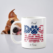 Hunde Mama American Flag Grunge Red White Blue Kaffeetasse