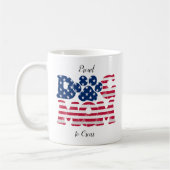 Hunde Mama American Flag Grunge Red White Blue Kaffeetasse (Links)