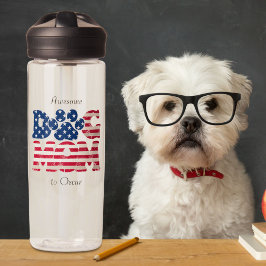 Hunde Mama American Flag Wasserflasche Trinkflasche