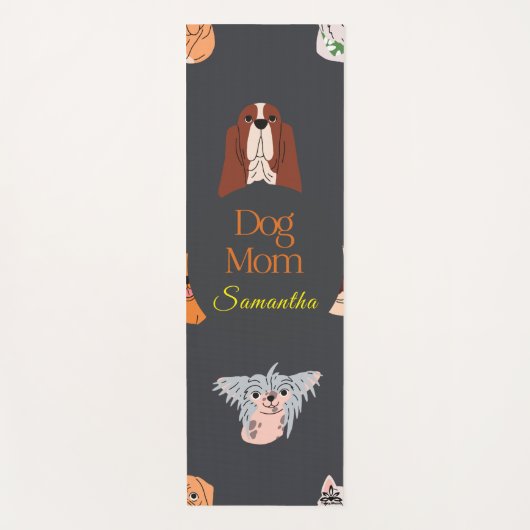 Hunde-Mama anpassbar Yogamatte (Vorderseite)