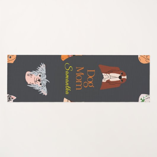 Hunde-Mama anpassbar Yogamatte (Vorderseite (Horizontal))