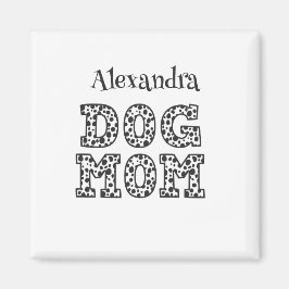 Hunde-Mama aus Schwarz und Weiß-Dalmatiner Magnet