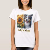 Hunde Mama Border Collie T - Shirt (Vorderseite)