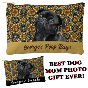 Hunde Mama Brown Gold Foto Personalisiert Gekackt  Zubehörtasche