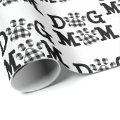 Hunde Mama Buffalo Karierte Hundeausdrucke Geschenkpapier (Rolleneckpunkt)