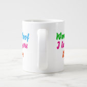 Hunde Mama Cool Woof Woof I Liebe Sie Mama Niedlic Jumbo-Tasse (Rückseite)