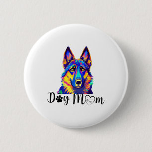 Hunde Mama Coole Farbige Deutsche Schäferhirte Her Button