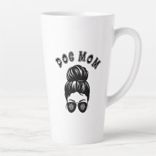 Hunde Mama Coole Mama Messy Bun Aviator Sonnenbril Milchtasse