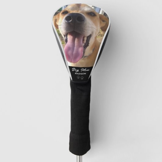 Hunde Mama Custom Pet Foto Personalisiert Golf Headcover (Vorderseite)