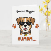 Hunde-Mama-Dankeskarten Karte (Gelbe Blume)