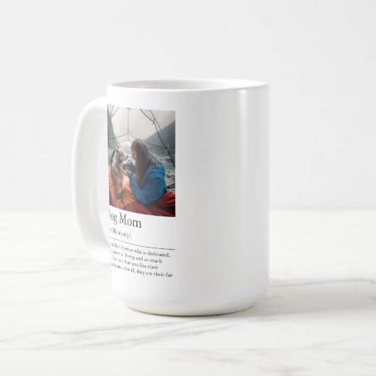 Hunde-Mama-Definition-Foto Kaffeetasse (Vorderseite Links)