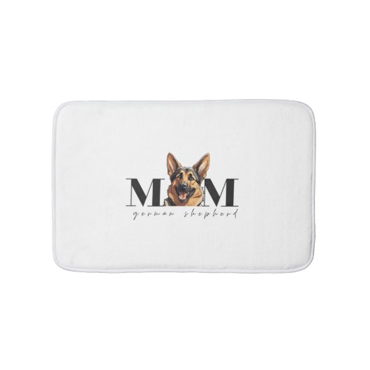 Hunde Mama DEUTSCHE SCHEPHERD DOG Klassischer T -  Badematte (Vorderseite)