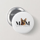 Hunde Mama DEUTSCHE SCHEPHERD DOG Klassischer T - Button (Vorne & Hinten)