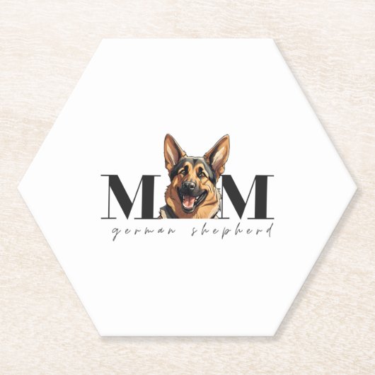 Hunde Mama DEUTSCHE SCHEPHERD DOG Klassischer T -  Untersetzer (Vorderseite)