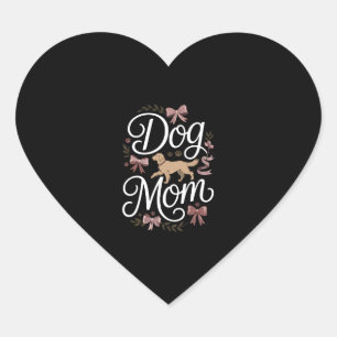 Hunde Mama Elegante Coquette Golden Retriever Desi Herz-Aufkleber