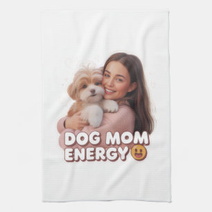 Hunde-Mama-Energie - trendiges Hunde-Mama-Design Geschirrtuch