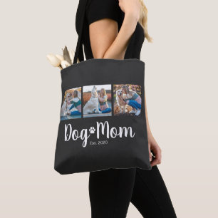Hunde-Mama Etablierte Schrift Schwarz 3 Foto Tasche