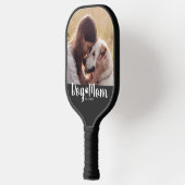 Hunde-Mama Etabliertes Script-Foto Pickleball Schläger (Links)