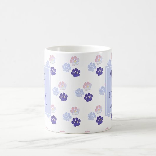 Hunde Mama Farbige Paws Tasse (Mittel)