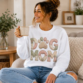 Hunde-Mama-Faux-Patchwork Sweatshirt