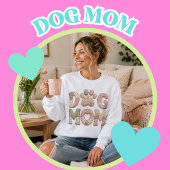 Hunde-Mama-Faux-Patchwork Sweatshirt