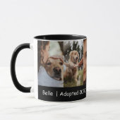 Hunde-Mama-Foto-Collage mit Adoptionsjahr Tasse (Links)
