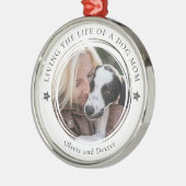 Hunde Mama Foto Personalisiert halten Ornament Aus Metall (Links)