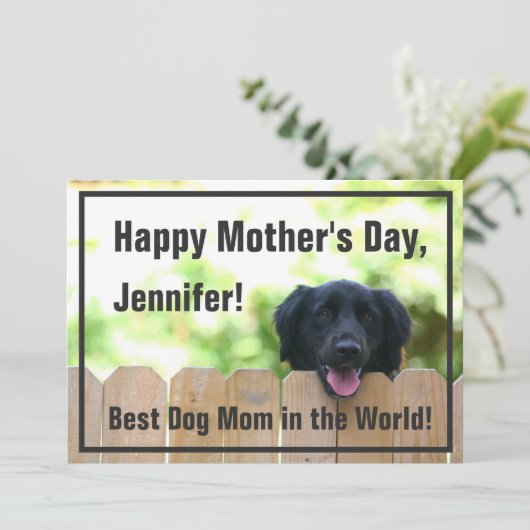 Hunde-Mama | Fröhlicher Muttertag Karte (Stehend Vorderseite)