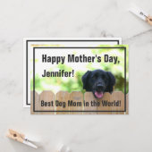 Hunde-Mama | Fröhlicher Muttertag Karte (Vorderseite/Rückseite Beispiel)