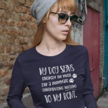 Hunde Mama Funny Custom Foto Women's Navy Long