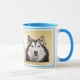 Hunde Mama Funny Mother's Day Pet Foto Blau Innen Tasse