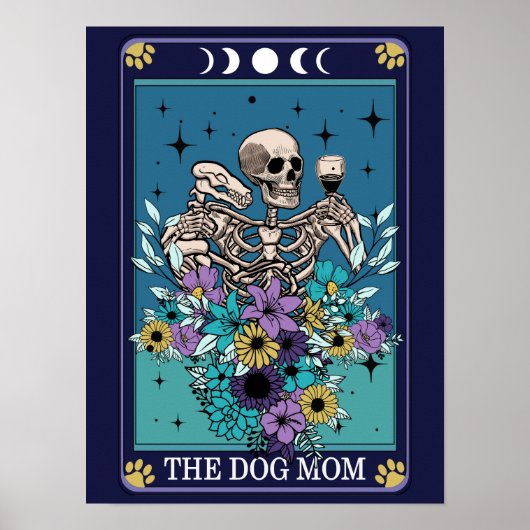Hunde Mama Funny Tarot Poster (Vorne)