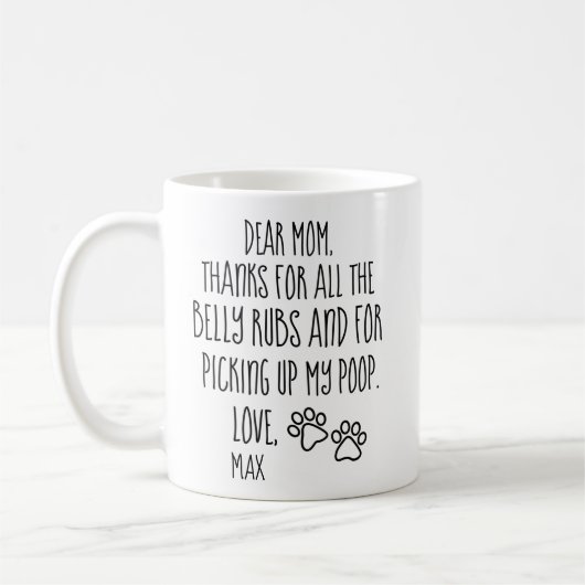 Hunde Mama Geschenk, Mütter Tag Hunde Mama Persona Kaffeetasse (Links)