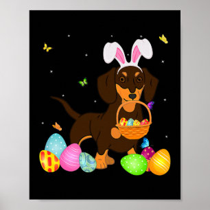 Hunde Mama Geschenk Niedliche Dackel Eier Ostern T Poster