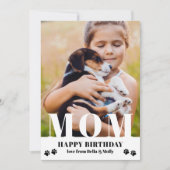 Hunde Mama Happy Birthday Modernes Personalisierte (Vorderseite)