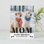 Hunde Mama Happy Birthday Modernes Personalisierte (Stehend Vorderseite)
