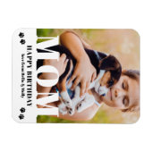 Hunde Mama Happy Birthday Modernes Personalisierte Magnet (Horizontal)