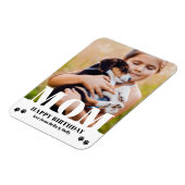 Hunde Mama Happy Birthday Modernes Personalisierte Magnet (Linke Seite)