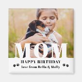 Hunde Mama Happy Birthday Modernes Personalisierte Magnet (Vorne)