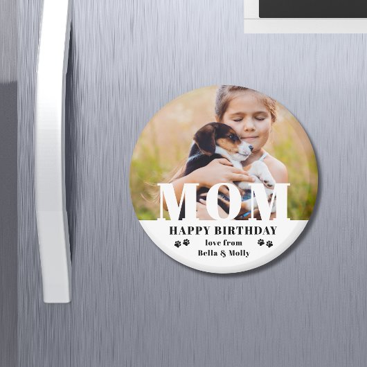 Hunde Mama Happy Birthday Modernes Personalisierte Magnet