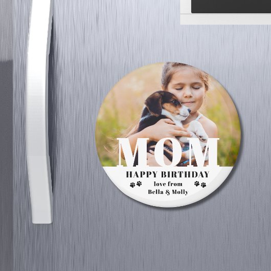 Hunde Mama Happy Birthday Modernes Personalisierte Magnet