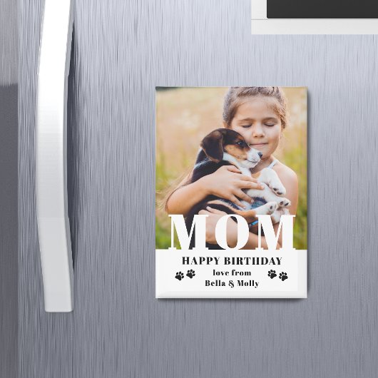 Hunde Mama Happy Birthday Modernes Personalisierte Magnet